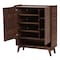 Baxton Studio Paricia Mid-Century Modern Walnut Brown Finished Wood Shoe Cabinet 235-13267-ZORO - alternate 9
